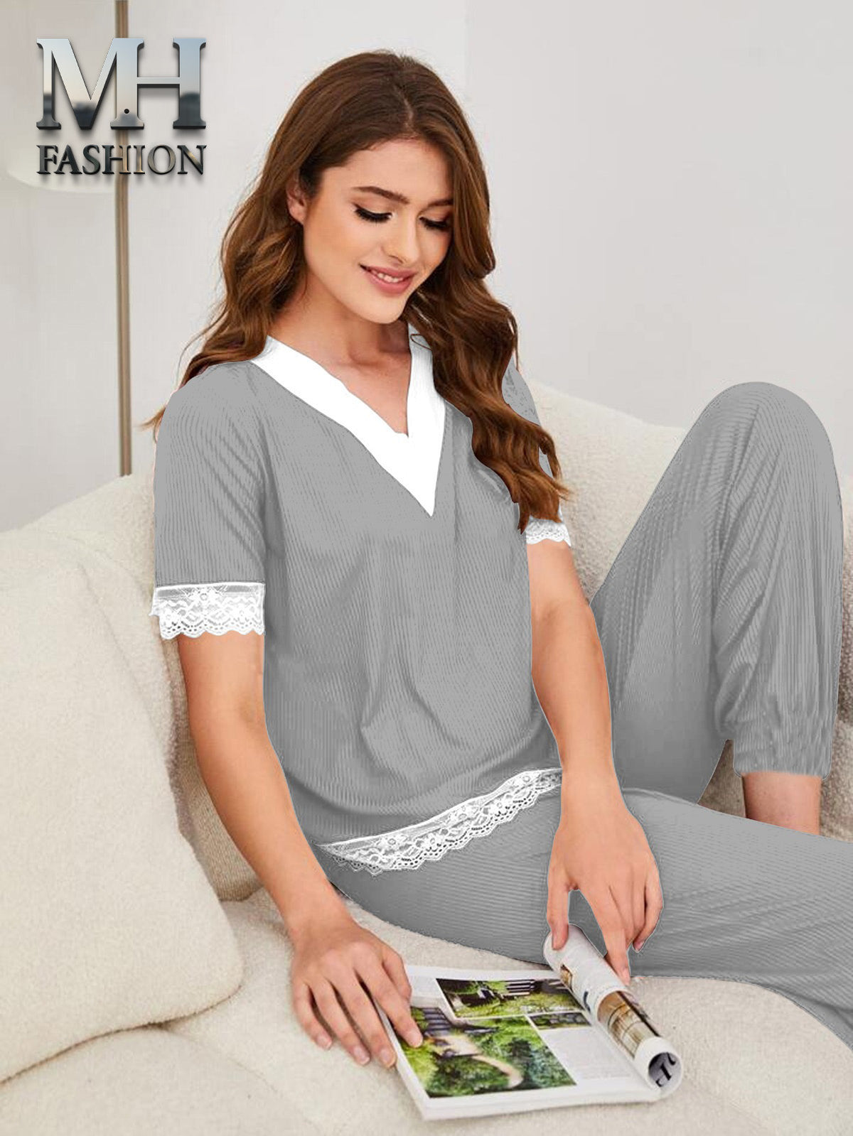 grey decent design  night suit in premium fabric cotton jarsy